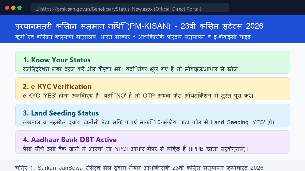 PM Kisan Samman Nidhi Portal 2026 Process & Status Check